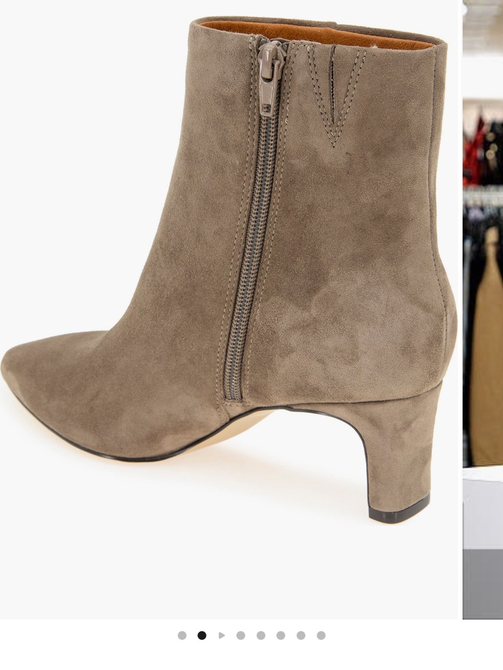 Andre Assous Nordstrom Taupe Suede Side-Zip Ankle Boots
